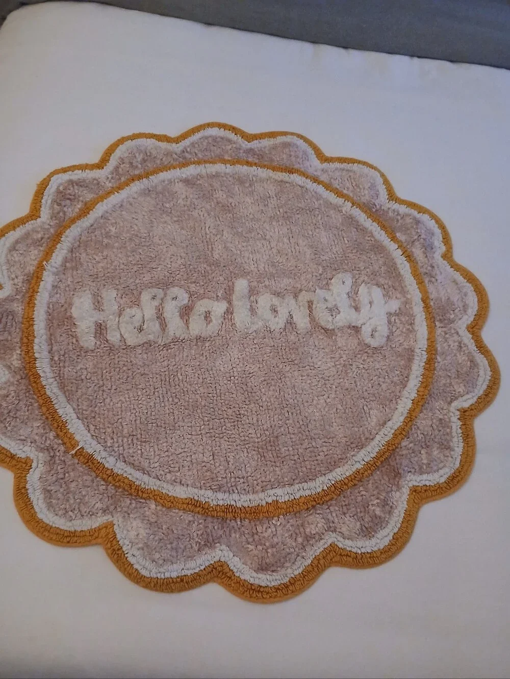 Anthropologie Bath Mat 32 Inch Diameter Cotton And Rayon